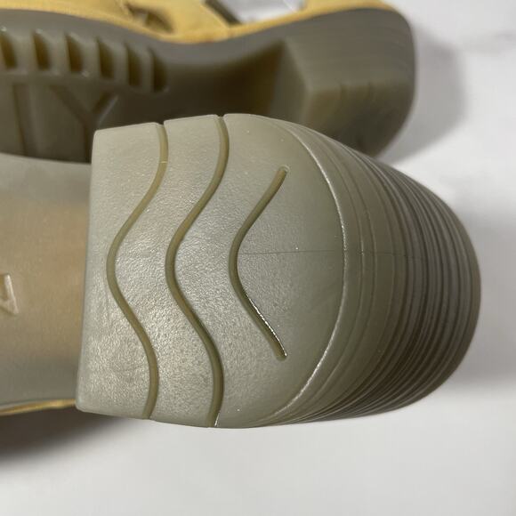 Fly London CRISSCROSS Peeptoe Sandal Size 10/41 Bumblebee Bronze Block Heel NEW - Picture 12 of 13